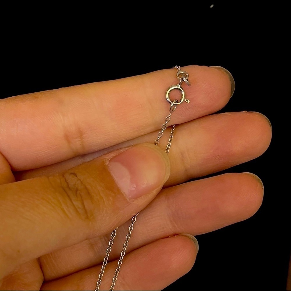 Sterling Silver “E” Initial Necklace - image 4